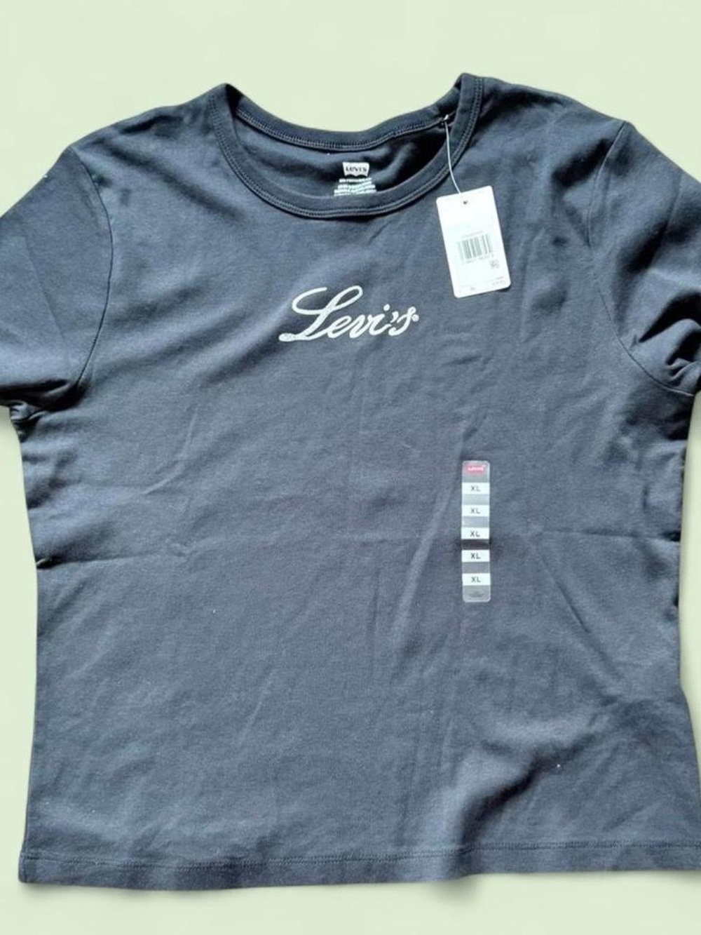 Levi's Black Crewneck Tee with Red Logo Tab